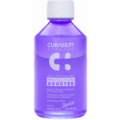 Curasept Daycare Protection Junior Booster ústní voda pro děti 7-12 years Bubble Gum 250 ml