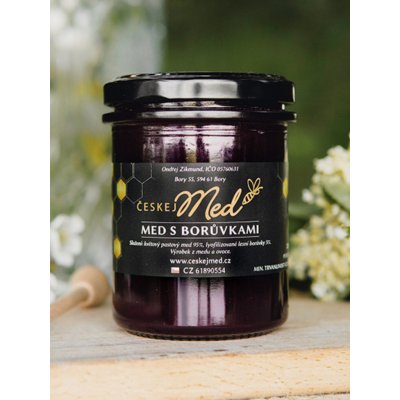 ČeskejMed MED S BORŮVKAMI 250 g – Zboží Dáma