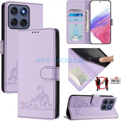 Shield4U Motorola Edge 60 Fusion XT2503 Cat Rat Texture fialové – Zboží Živě