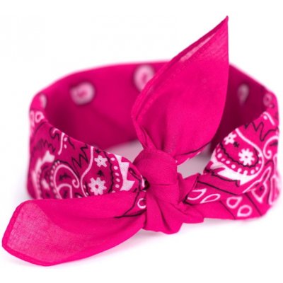 Art of Polo šátek do vlasů pin-up výrazně růžový – Zboží Mobilmania