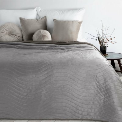Design 91 PŘEHOZ NA POSTEL LUIZ10 200X220 CM STŘÍBRNÝ – Sleviste.cz