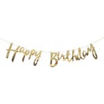 Happy Birthday Banner -girlanda 150 cm zlatá – Hledejceny.cz