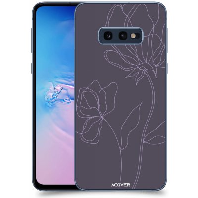 Pouzdro ACOVER Samsung Galaxy S10e G970 s motivem Line Flower II – Zboží Mobilmania