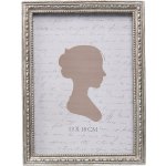 Stříbrný fotorámeček s patinou - 14*2*19 cm / 13*18 cm – Zboží Mobilmania
