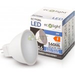 Ecolight LED žárovka MR16 12V 2W studená bílá – Zboží Živě
