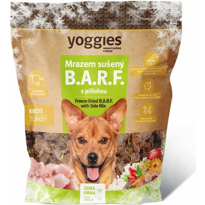 Yoggies Mrazem sušený B.A.R.F. s přílohou Krůtí 370 g – Sleviste.cz