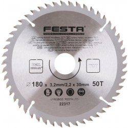 Festa Pilový kotouč s SK plátkem, 180 x 30 mm, 50 zubů, TCT, F22317