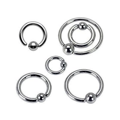 S4U Piercing kruh s kuličkou rozevíratelný (1,6 x 6 mm, kulička 3 mm) K1001-16063 – Zboží Dáma