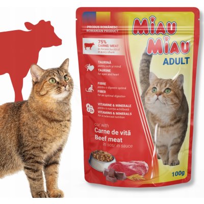 Miau Miau Adult Beef 100 g – Zboží Mobilmania