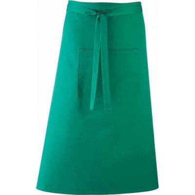 Premier Workwear Keprová dlouhá barmanská zástěra s velkou kapsou zelená emeraldová Pantone 341 90x80cm PW158 – Hledejceny.cz