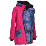 Shara softshellový kabát zimní vsadka se vzorem přední nošení malina/modro růžová obloha – Hledejceny.cz