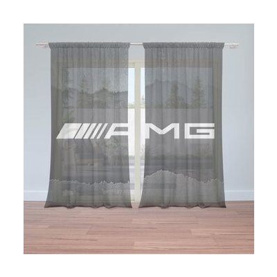 Sablio Záclony AMG černá: 2ks 150x250cm – Hledejceny.cz