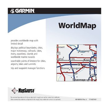 Garmin MapSource WorldMap with Trip a Waypoint Manager