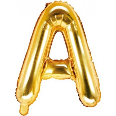 PartyDeco Fóliové písmeno A zlaté 35 cm – Zboží Mobilmania