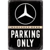 Obraz Postershop Plechová pohlednice - Mercedes-Benz Parking Only