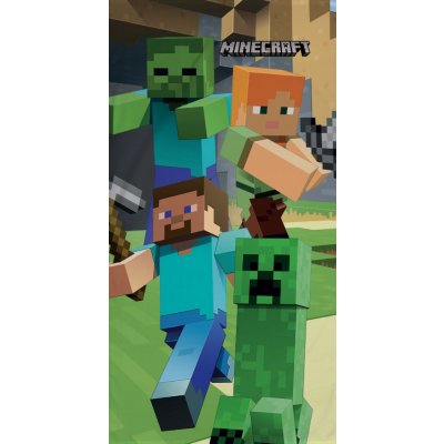 Halantex DĚTSKÝ BAVLNĚNÝ RUČNÍK MINECRAFT 70 x 140 cm VZOROVANÝ – Zboží Mobilmania