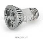Whitenergy Power LED žárovka E27 3xLED 3.5W 230V Studená bílá refl. – Hledejceny.cz