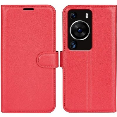 Litchi knížkové pouzdro na Huawei P60 Pro - červené – Zboží Mobilmania