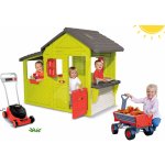 Smoby Set domček Záhradník Neo Floralie s kuchynkou+kosačka na trávu Black&Decker s vozíkom pre záhradníka SM310300-17 – Hledejceny.cz