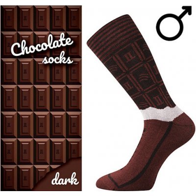 Ponožky v krabičce Čokoláda tmavě hnědá