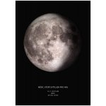 Jen tak z lásky Plakát Fáze měsíce vašeho životního okamžiku Rozměr plakátu: 30 x 40 cm, Barva pozadí: Černá, Barva měsíce: Šedá – Hledejceny.cz