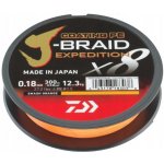 Daiwa Splétaná Šňůra J-Braid Expedition X8E Smash Orange 300 m 0,10 mm 6,9 kg – Zboží Dáma