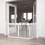 Trixie Dveřní zábrana branka bílá 4 díly 60-160 x 75 cm – Zboží Dáma