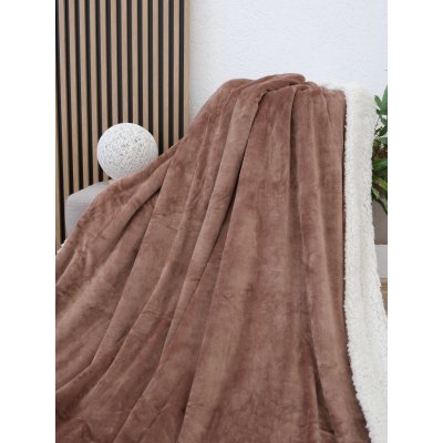 MKLuzkoviny.cz Beránková deka mikroplyš Exclusive Laura mocha mousse 150x200 – Zboží Dáma