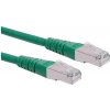 síťový kabel Roline 21.15.1313 S/FTP, patch, kat. 6, 0,3m, zelený