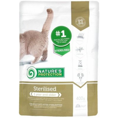 Natures Protection Cat Dry Neutered Sterilised 400 g – Zboží Mobilmania