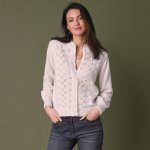 Blancheporte Propínací svetr se stojáčkem slonová kost – Hledejceny.cz