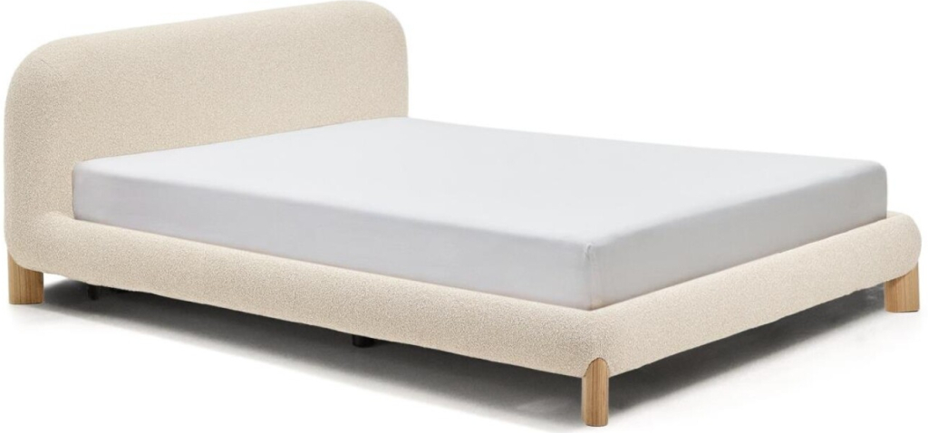 Kave Home Odina s přírodní podnoží Béžová bouclé