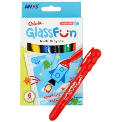 Amos Glass Fun 6 barev na sklo smývatelné 1509 – Zboží Dáma