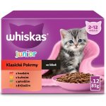Whiskas Junior klasické pokrmy hovězí kuře jehně drůbeží ve šťávě 12 x 85 g – Sleviste.cz