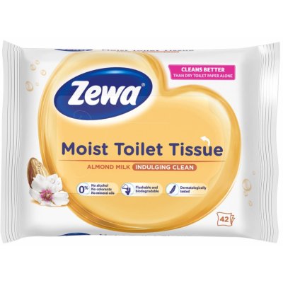 ZEWA Almond Milk vlhčený bílý 42 ubrousků – Zbozi.Blesk.cz
