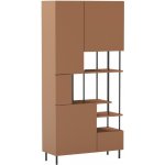 Marckeric Perla knihovna červená/oranžová 84x175x34 cm – Zboží Dáma