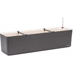 PLASTIA Berberis Samozavlažovací truhlík plast 80 x 20 x 20 cm antracit/slonová kost – Hledejceny.cz