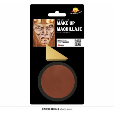 Hnědé líčídlo makeup s aplikační houbičkou – Zboží Mobilmania