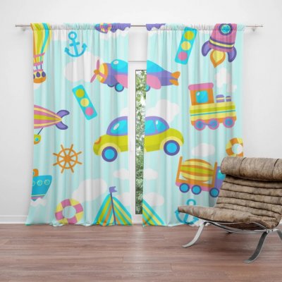 Sablio Závěs Autíčka: 2ks 140x250cm – Hledejceny.cz