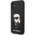 Pouzdro Karl Lagerfeld Liquid Silicone Ikonik NFT Apple iPhone 11 černé – Zboží Mobilmania