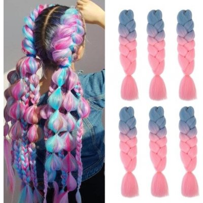 DanseeMeibr Plus vlasové prodloužení, předpjaté zaplétací vlasy, 24 palců, 6 kusů, profesionální – Sleviste.cz