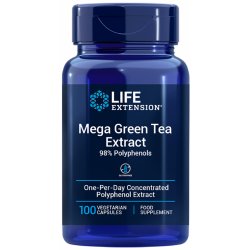 Life Extension Decaffeinated Mega Green Tea Extract 100 rostlinných kapslí