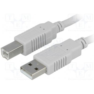 BQ Cable CAB-USBAB/1.8 USB 2.0, USB A vidlice, USB B vidlice, 1,8m, šedý – Zbozi.Blesk.cz