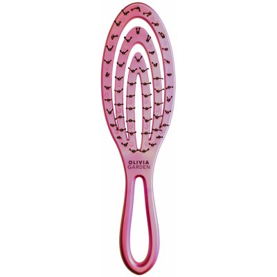 Olivia Garden Holiday kartáč metalický růžový – Sleviste.cz