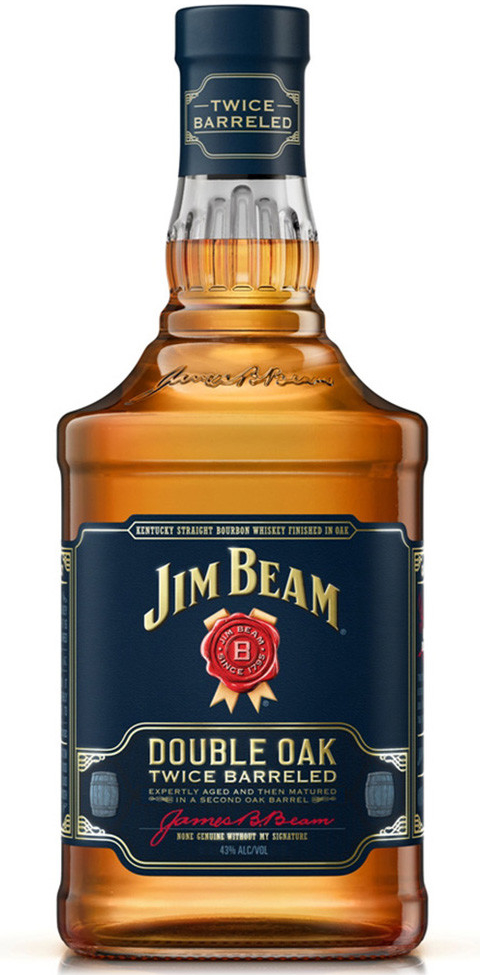 Jim Beam Double Oak 43% 0,7 l (holá láhev)