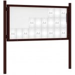 PROCITY Venkovní vitrína model 1000 27 x A4, hnědá, včetně sloupků | Zboží Auto