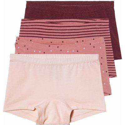 Lupilu dívčí kalhotky s BIO bavlnou, 4 kusy tmavě červená / růžová – Zboží Dáma