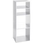 Knihovna se 4 policemi Kali asymetrická bílá – Zboží Mobilmania