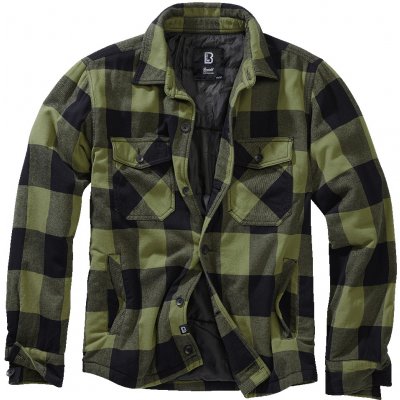 Brandit Lumber jacket černá-olivová – Zboží Mobilmania