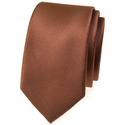 Avantgard Kravata Slim Lux 571-22388 hnědá – Zboží Dáma